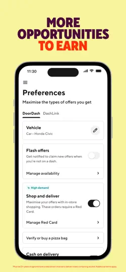 Captura de pantalla de DoorDash - Dasher en iPhone 4