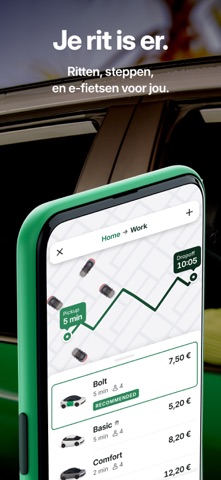 Bolt: een rit aanvragen App Store preview screenshot 1