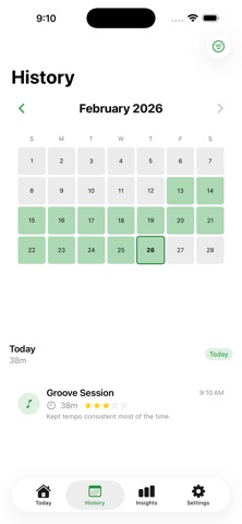 Bass Practice Log screenshot