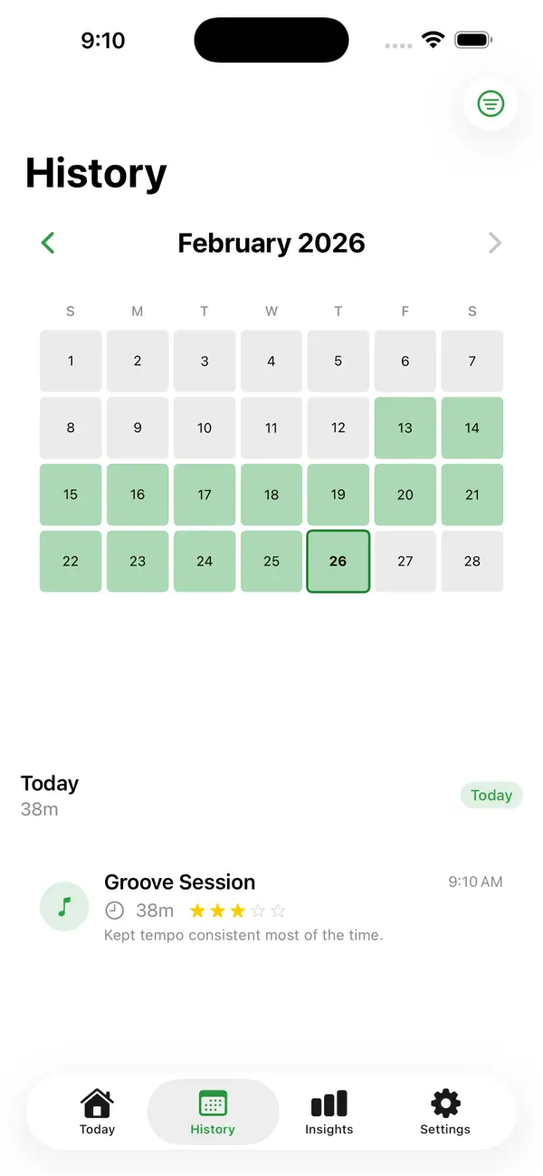 Screenshot #2 pour Bass Practice Log