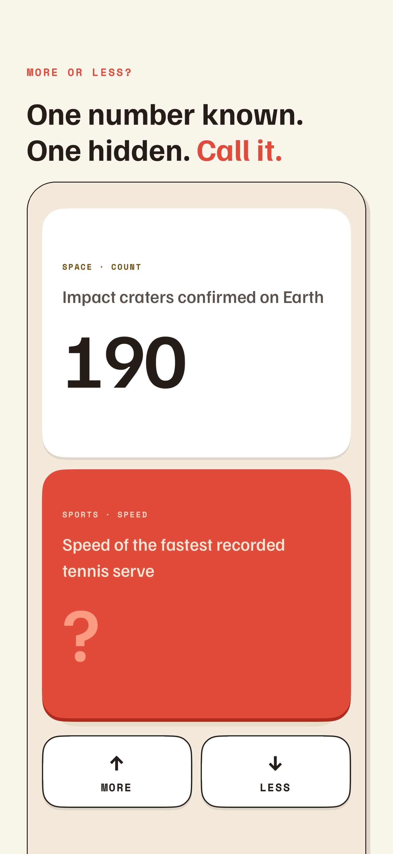 Screenshot 2 of More or Less? Weird Facts