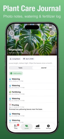 Plant Care: Watering Reminder iPhone screenshot