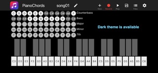 Piano Chords: keys + accordion screenshot