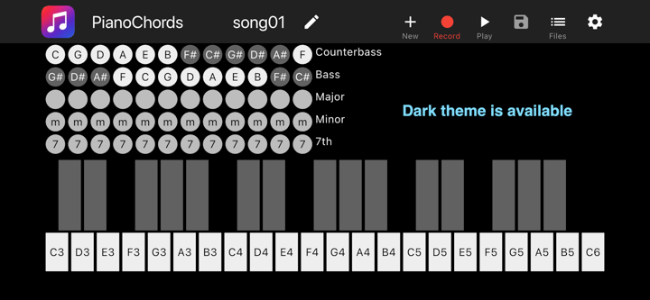 Piano Chords: keys + accordion screenshot 4