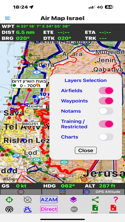 Air Map Israel