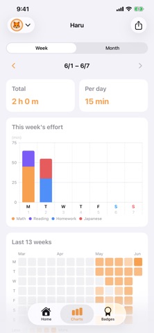 Kids Homework Tracker iPhone screenshot