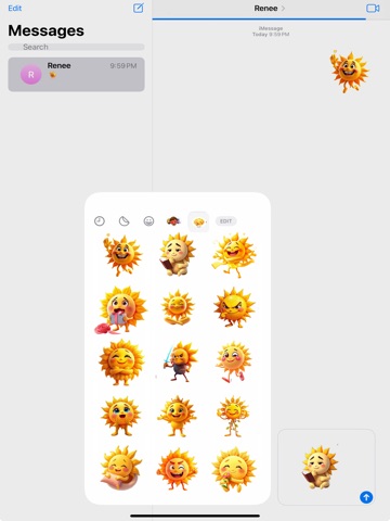 Radiant Sunrise Stickers iPad screenshot