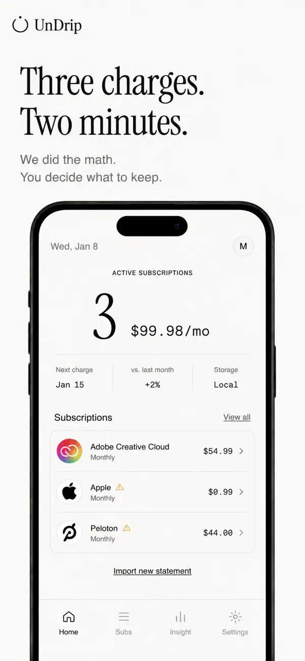 Screenshot #3 pour UnDrip: Private Subs Tracker