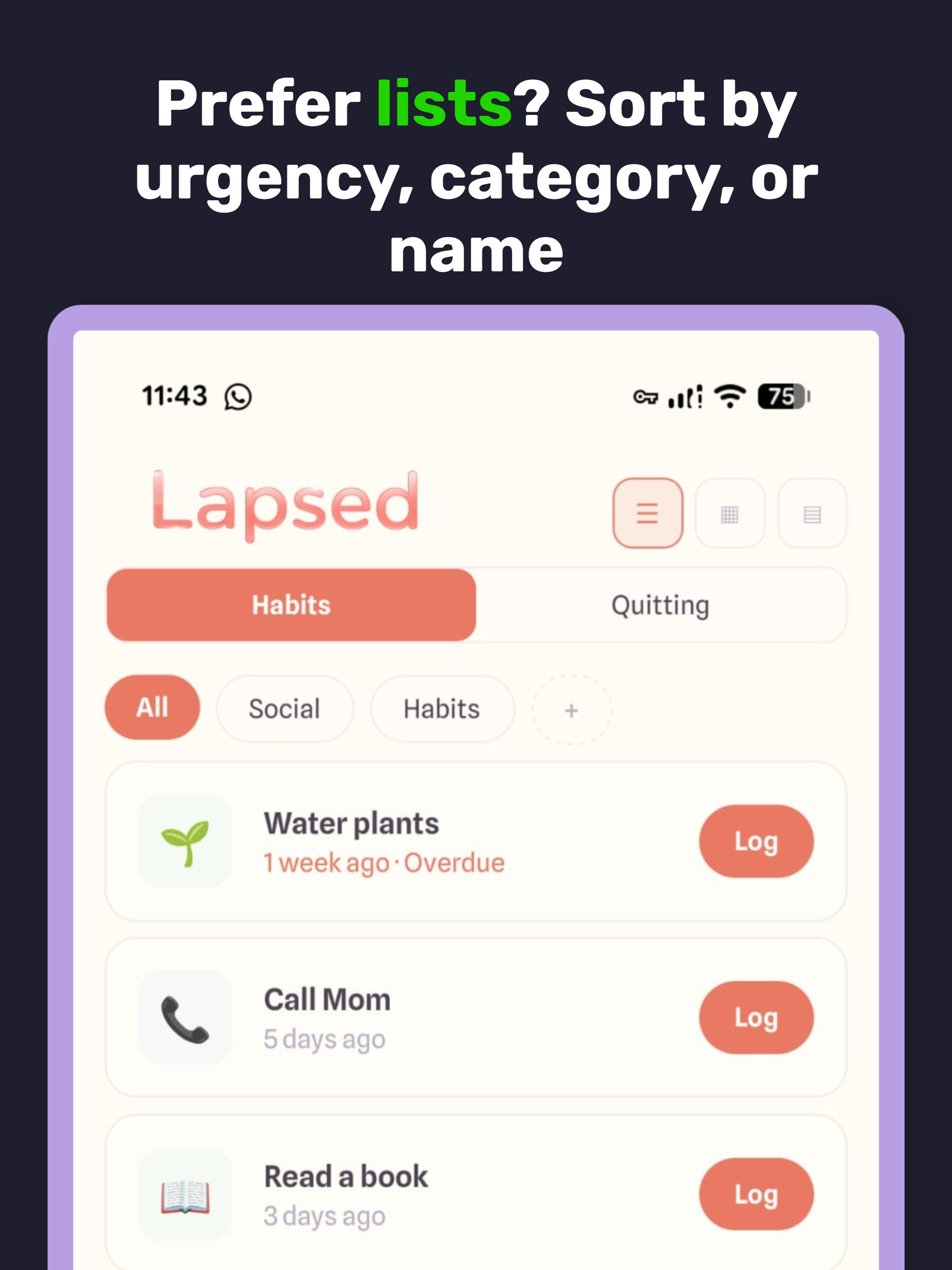 Lapsed: Days Since Tracker