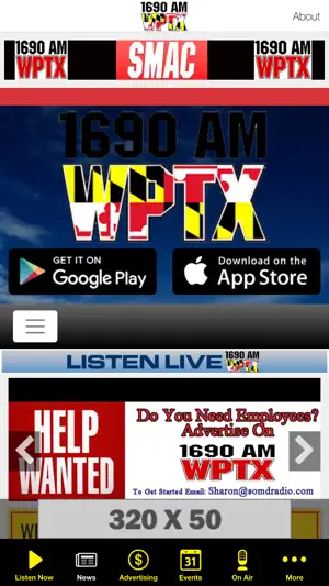 100.7FM & 1690 AM WPTX screenshot 2