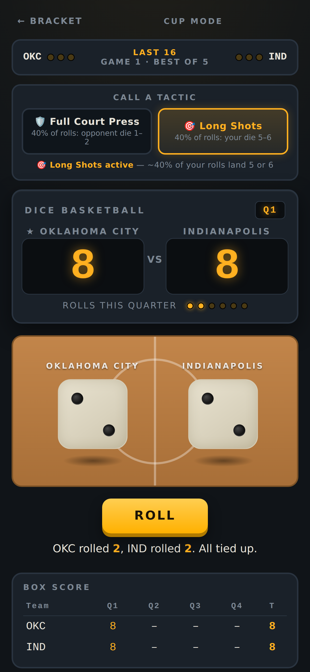 Dice Basketball Cup screenshot 5