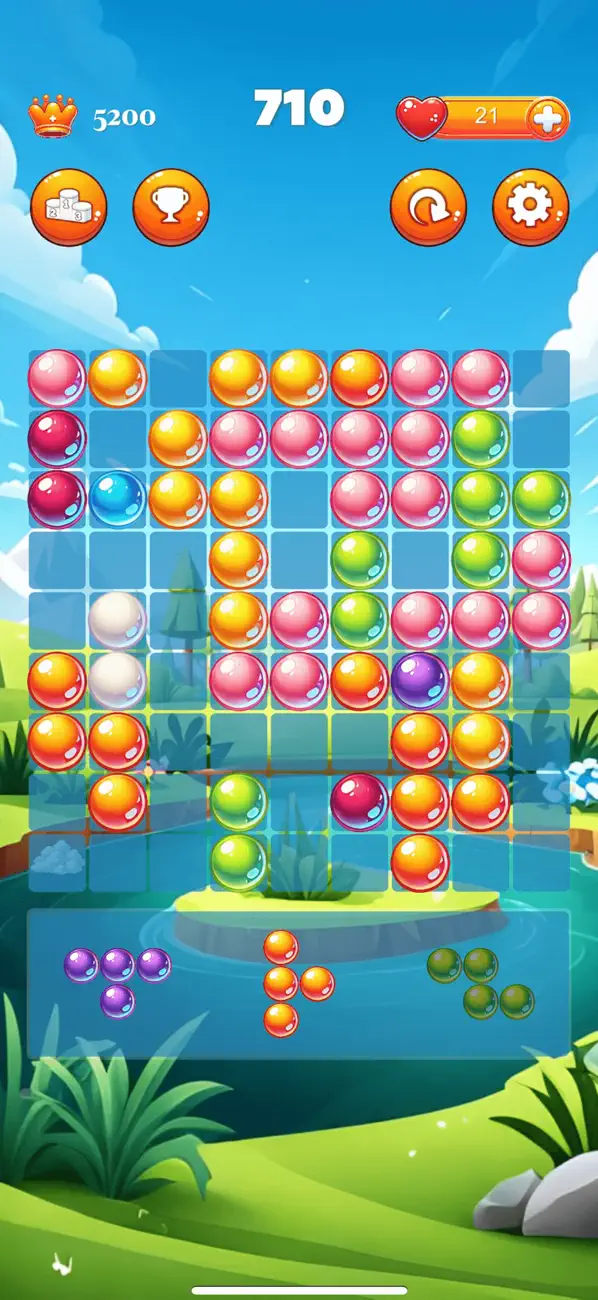 Screenshot #1 pour Bubble Cat Puzzle - Fun Relax