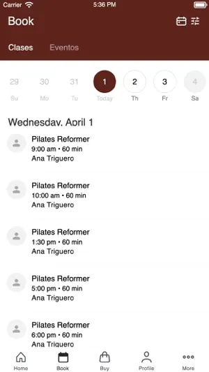 Anara Pilates screenshot 2