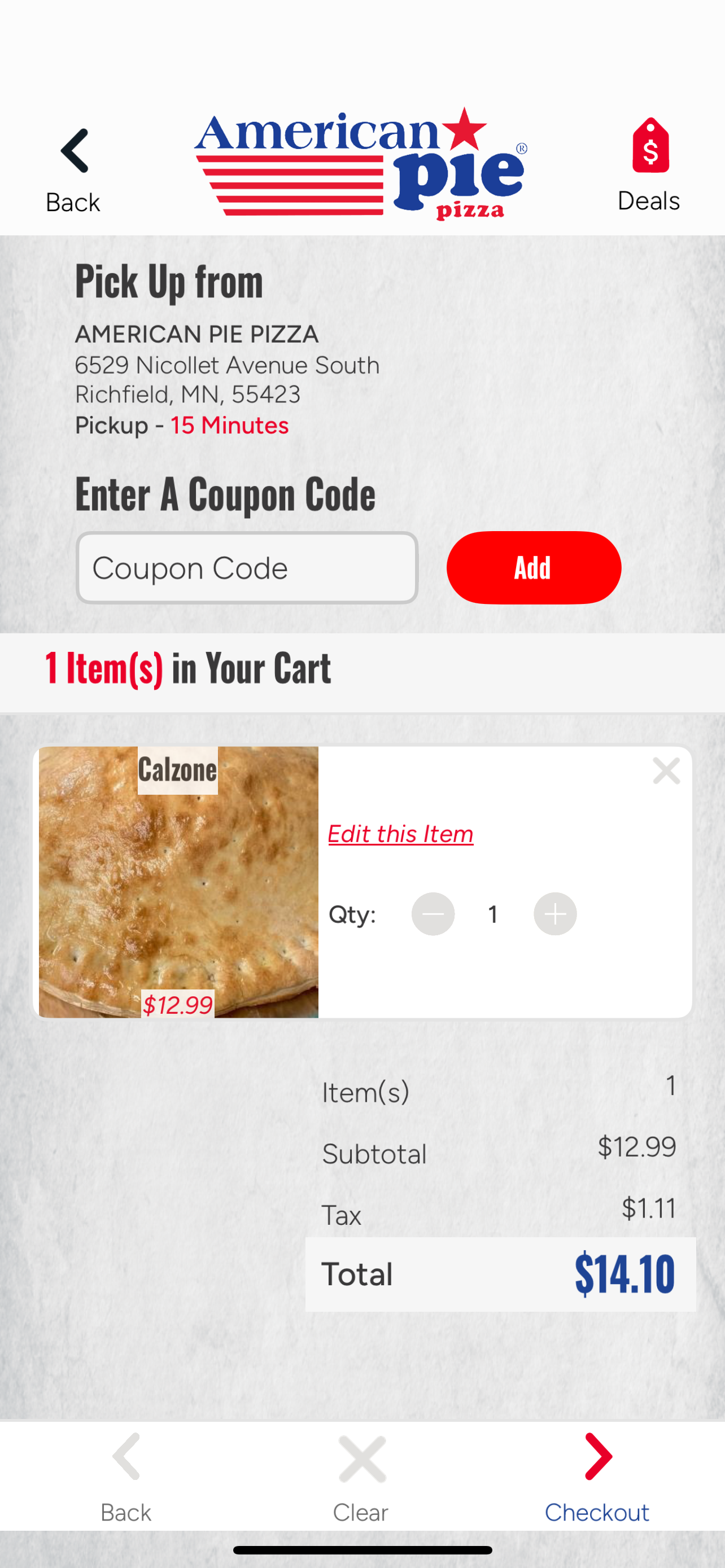 American Pie Pizza App