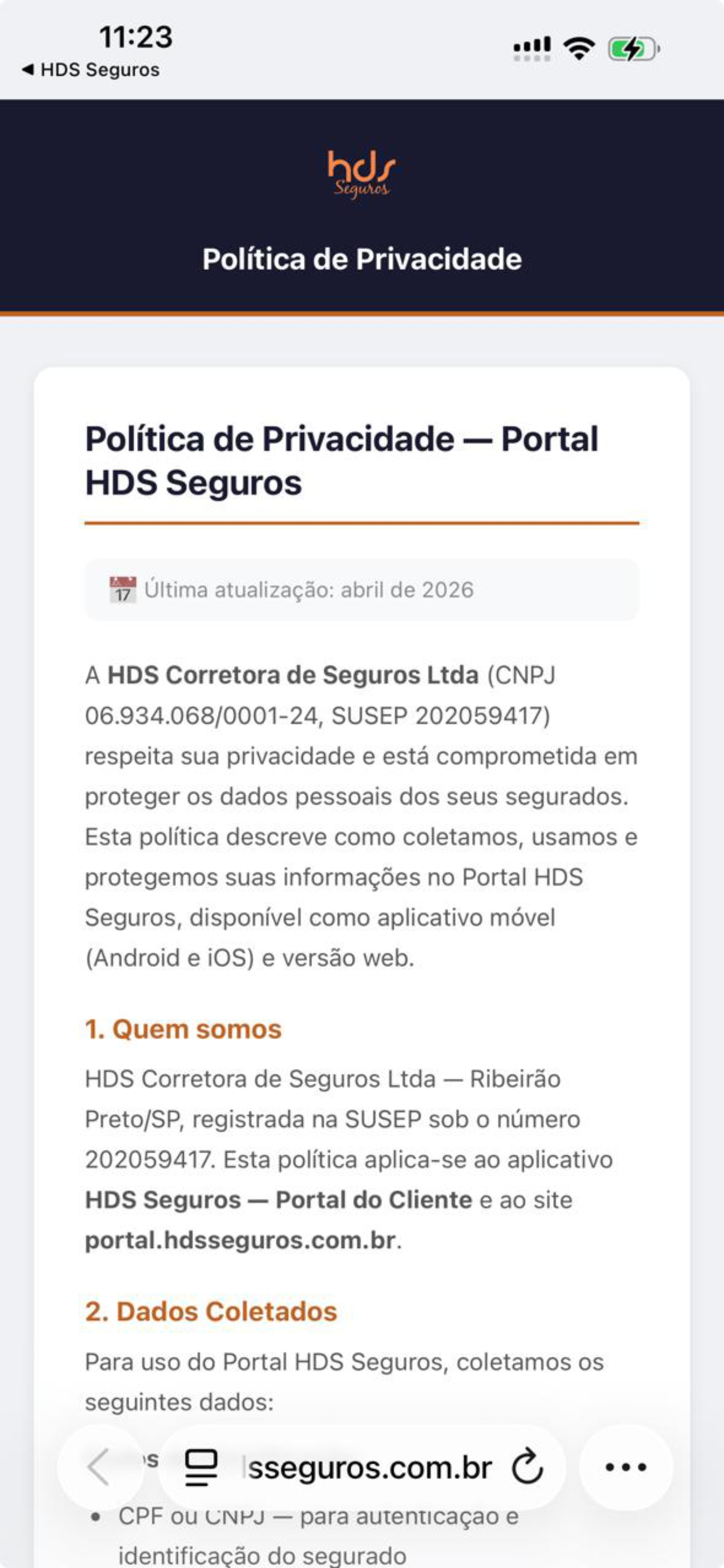 HDS Seguros screenshot 3