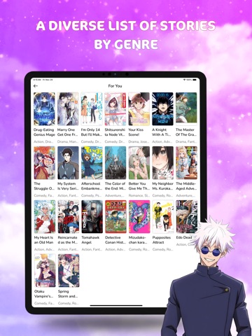 Manga Webtoon: Endless Stories iPad screenshot