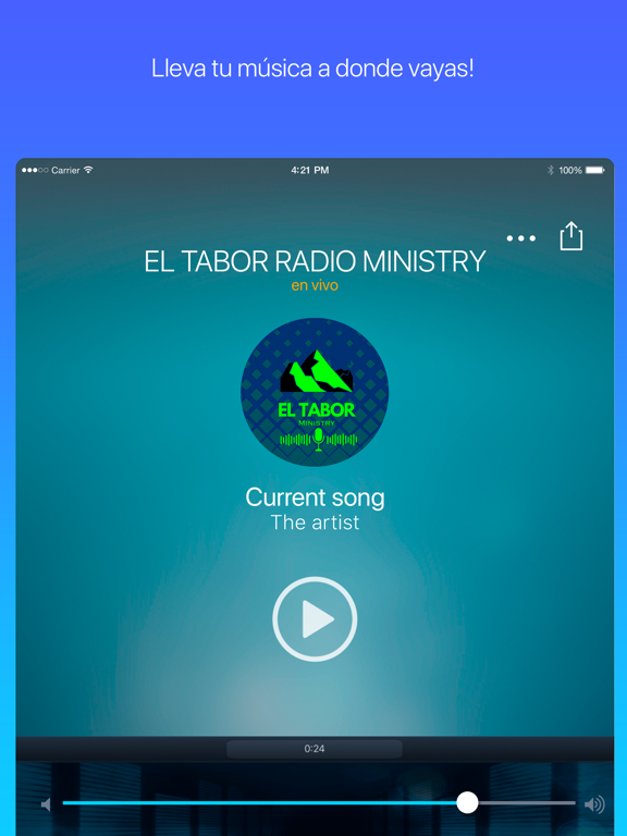 El Tabor Radio Ministry iPad screenshot 2 - Music app