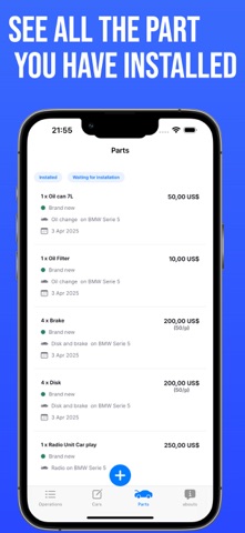Car Chronicle Maintenance Log iPhone screenshot