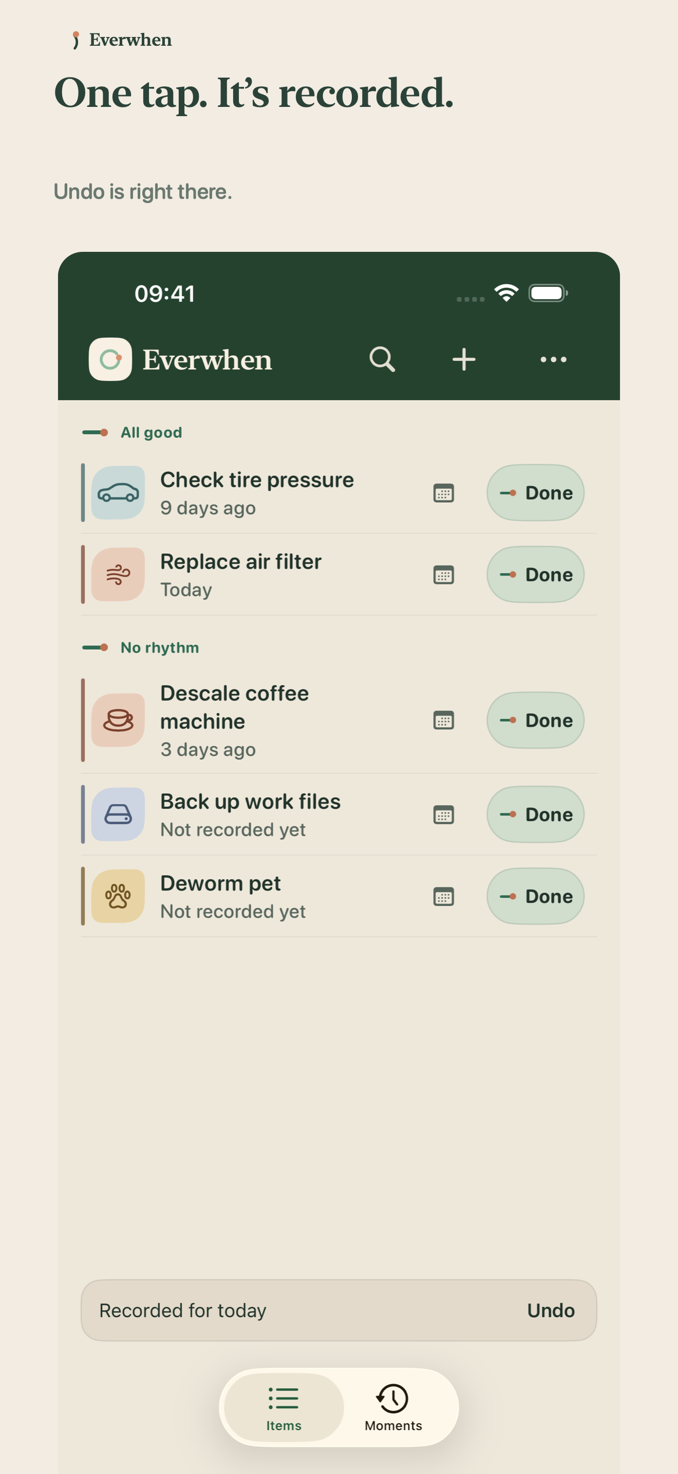Everwhen: Last Time Tracker screenshot 3