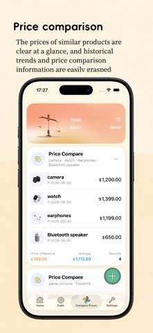 PriceNote – Asset Manager iPhone screenshot