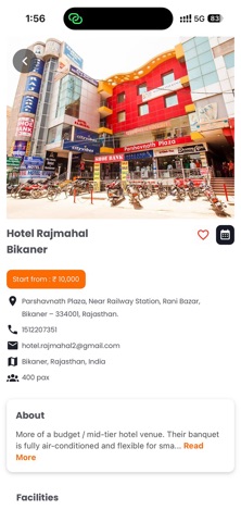 Book My Venue iPhone screenshot