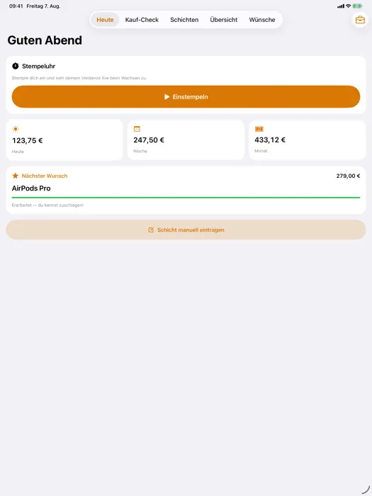 PayTime — iPad Screenshot 1
