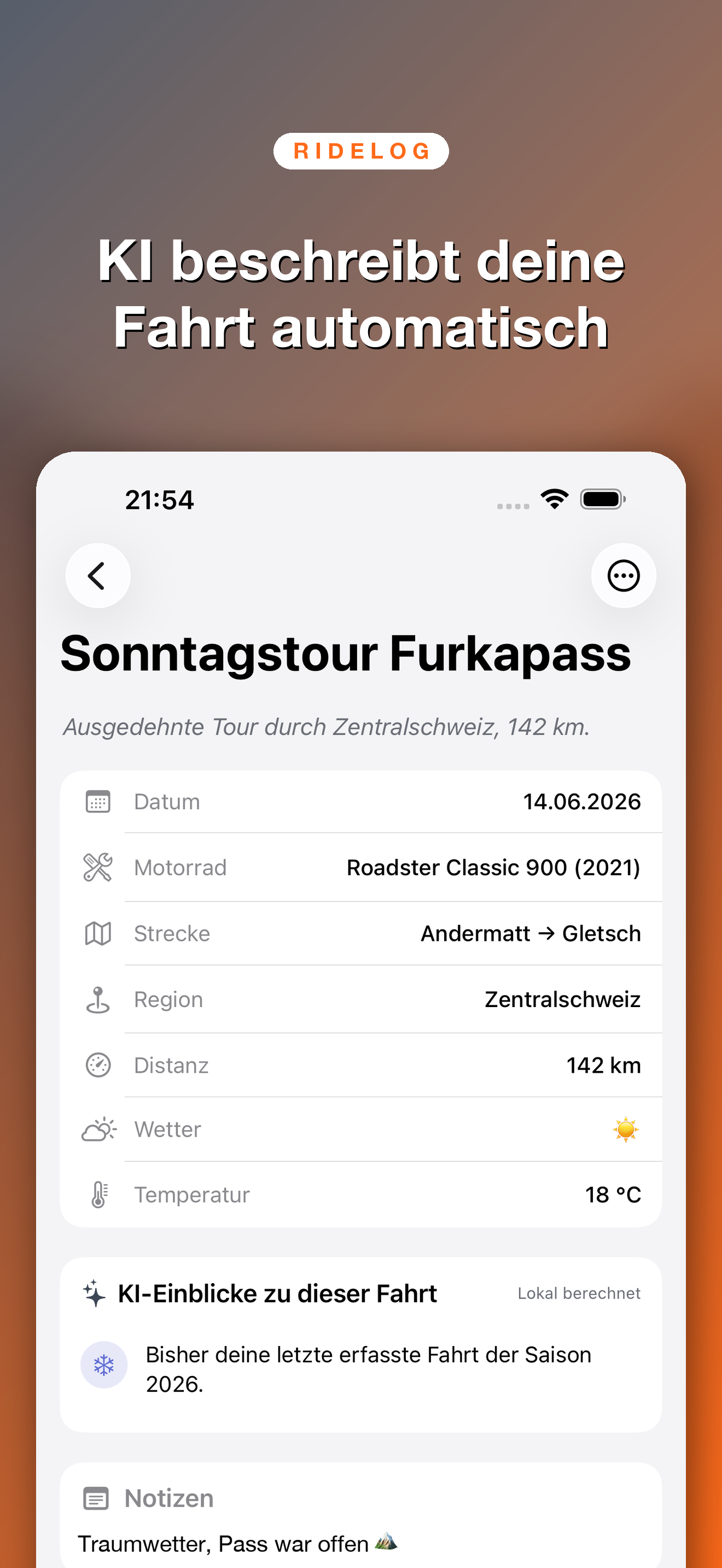 RideLog App screenshot 8