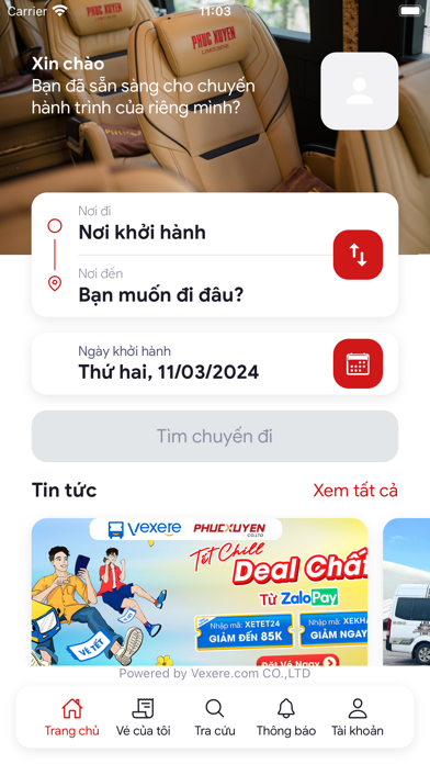 Phúc Xuyên: Đặt vé xe khách Screenshot