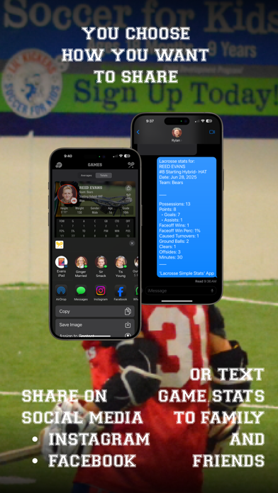 Lacrosse Simple Stats Tracker iPhone screenshot 5 - Sports app
