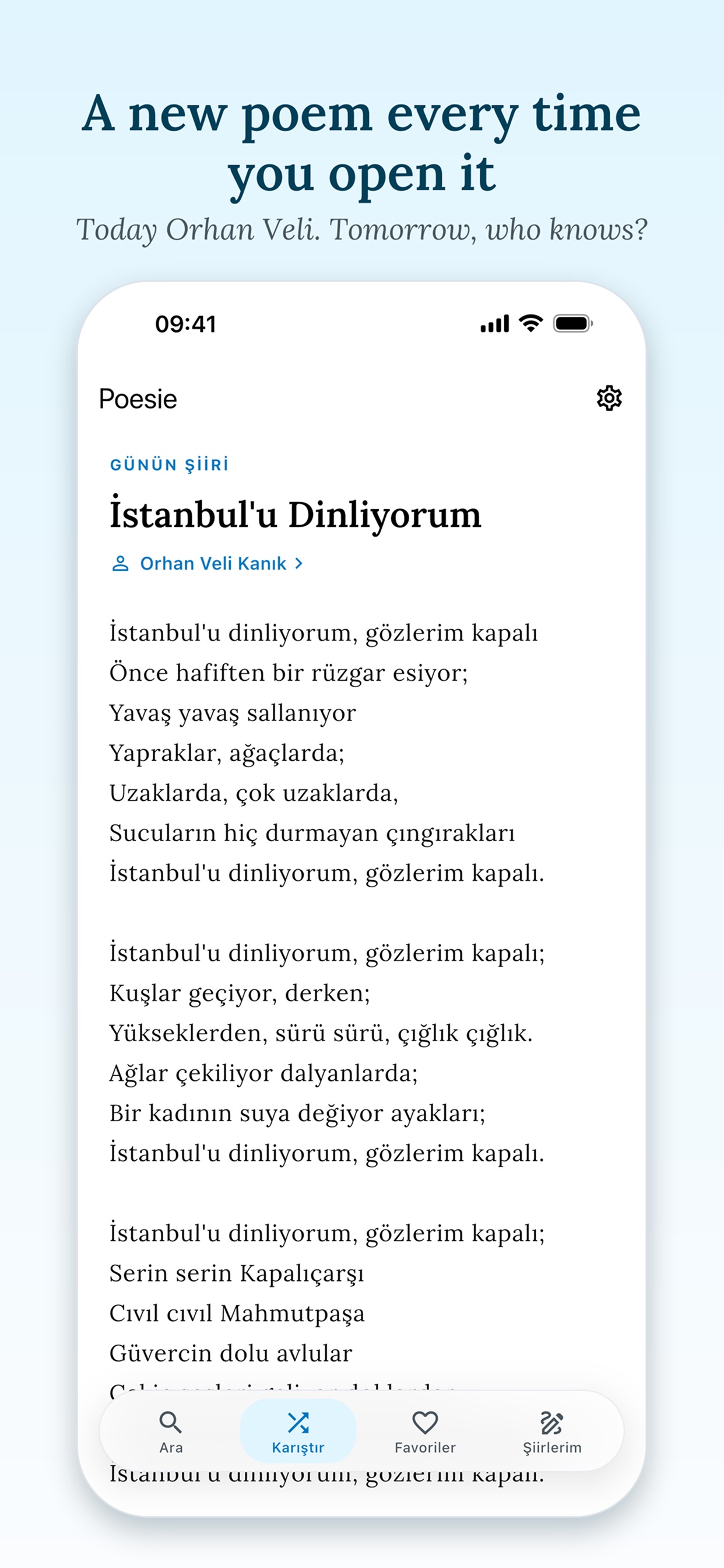 Screenshot 1 of Poesie: Turkish & World Poetry