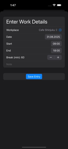 Stundenzettel plus++ — Screenshot 3