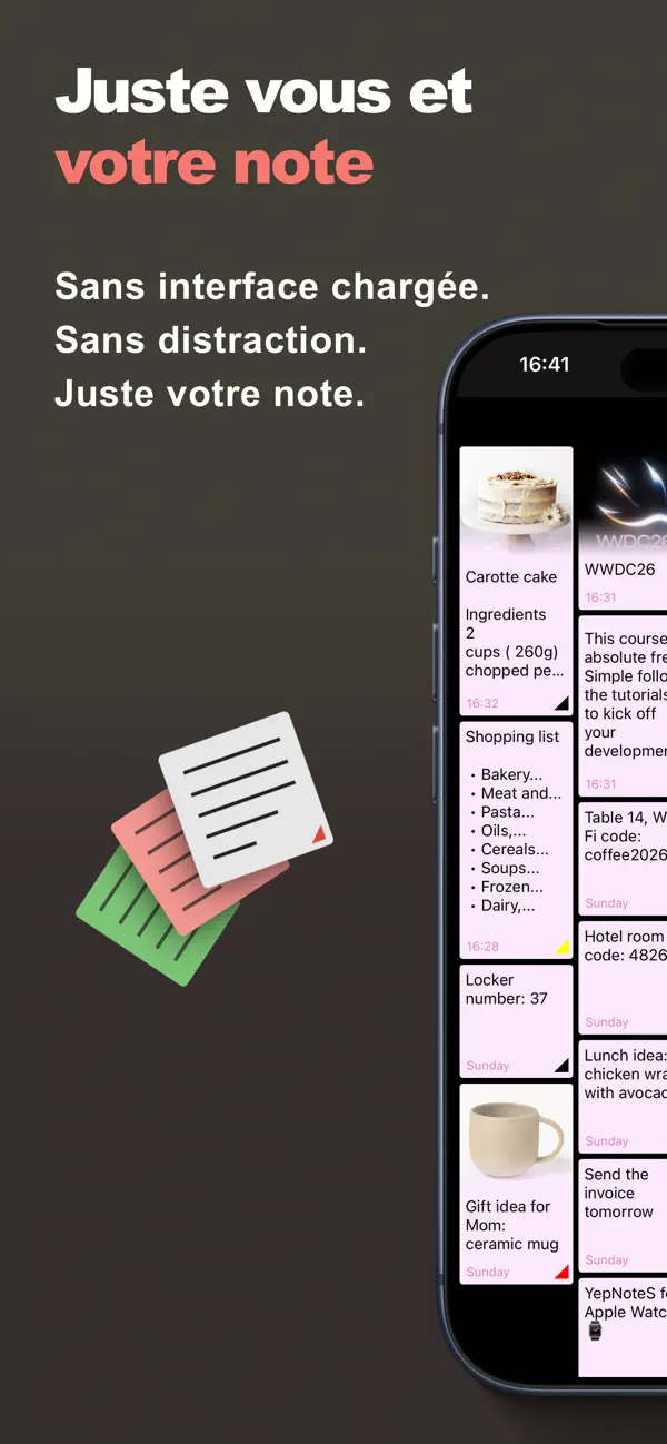 Screenshot #1 pour Notes simples - YepNotes