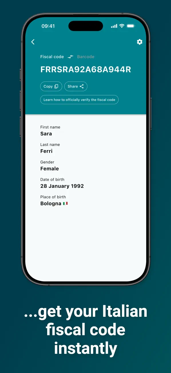Screenshot #2 pour Tax Code IT: Generate & Save