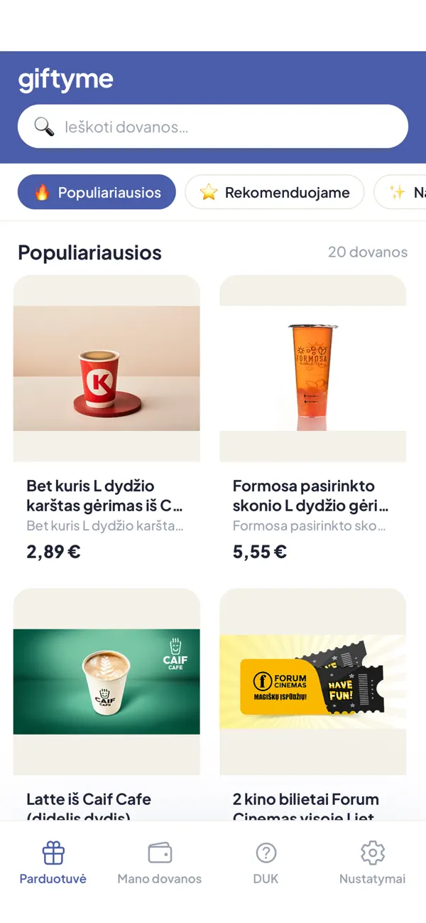 Screenshot #1 pour GiftyMe!