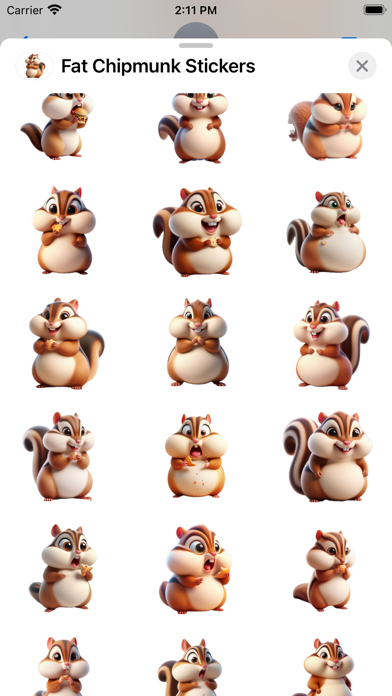 Screenshot #2 pour Fat Chipmunk Stickers