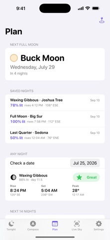Moonshot: Moon Phase Planner のスクリーンショット
