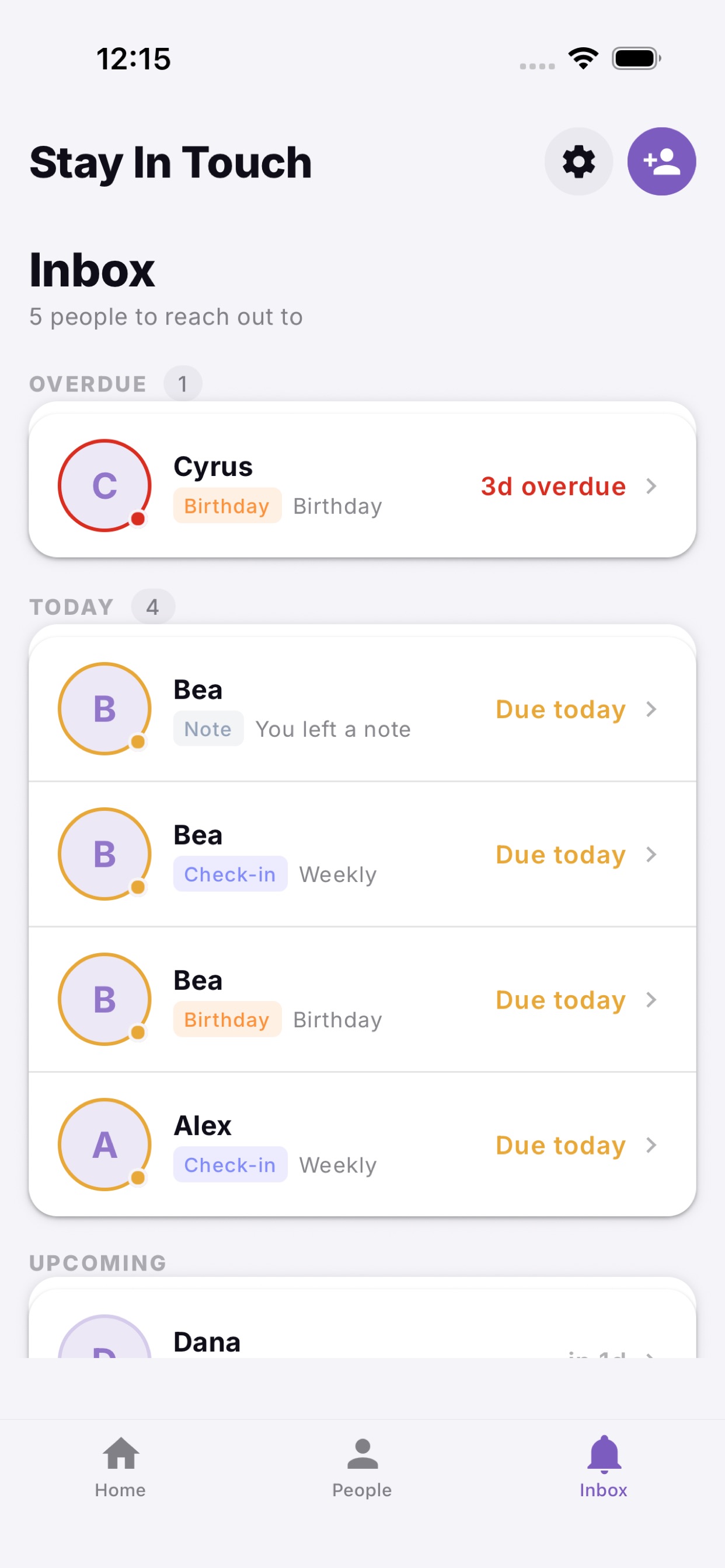 Screenshot 2 of Stay In Touch: Reminders/Notes