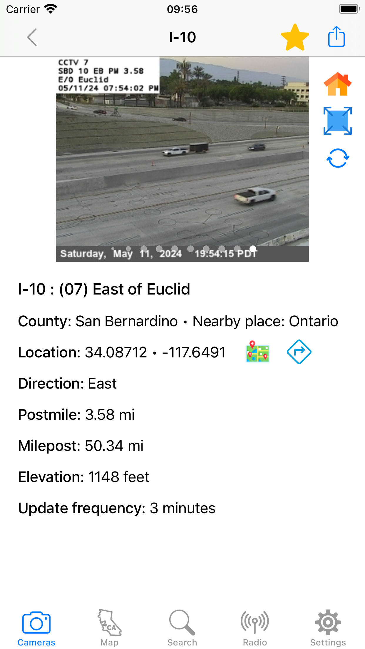 Live Traffic Cameras in CA