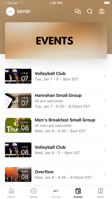 SAYSF Bible Church Screenshot