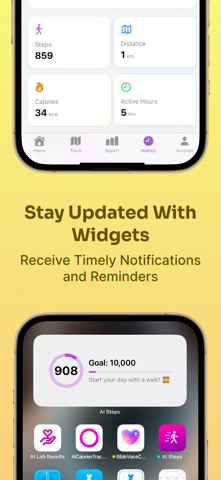 AI Steps: Walking weight loss iPhone screenshot