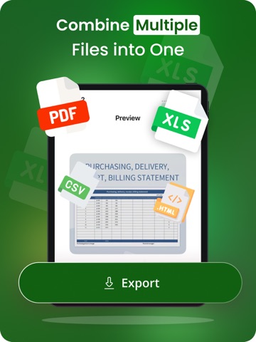 Image to excel sheets - xlsx iPad screenshot