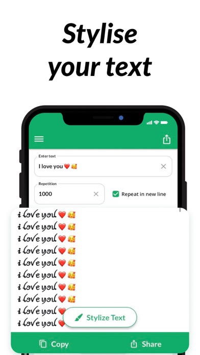 Text Repeater: Repeat Text App iPhone screenshot 5 - Utilities app