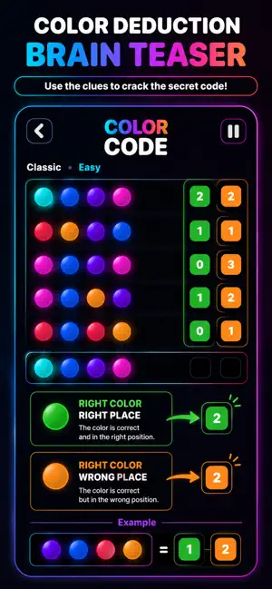 Brain Test: Mastermind Puzzle screenshot 2