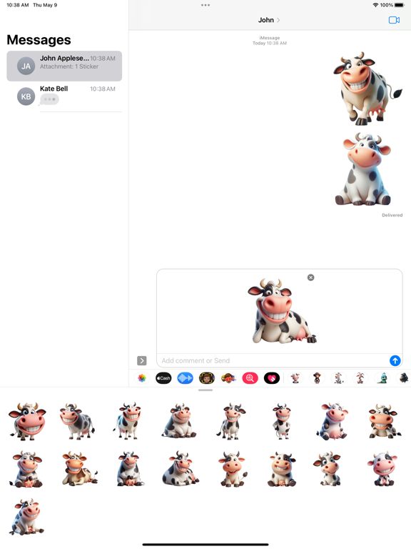 Screenshot #6 pour Happy Cow Stickers