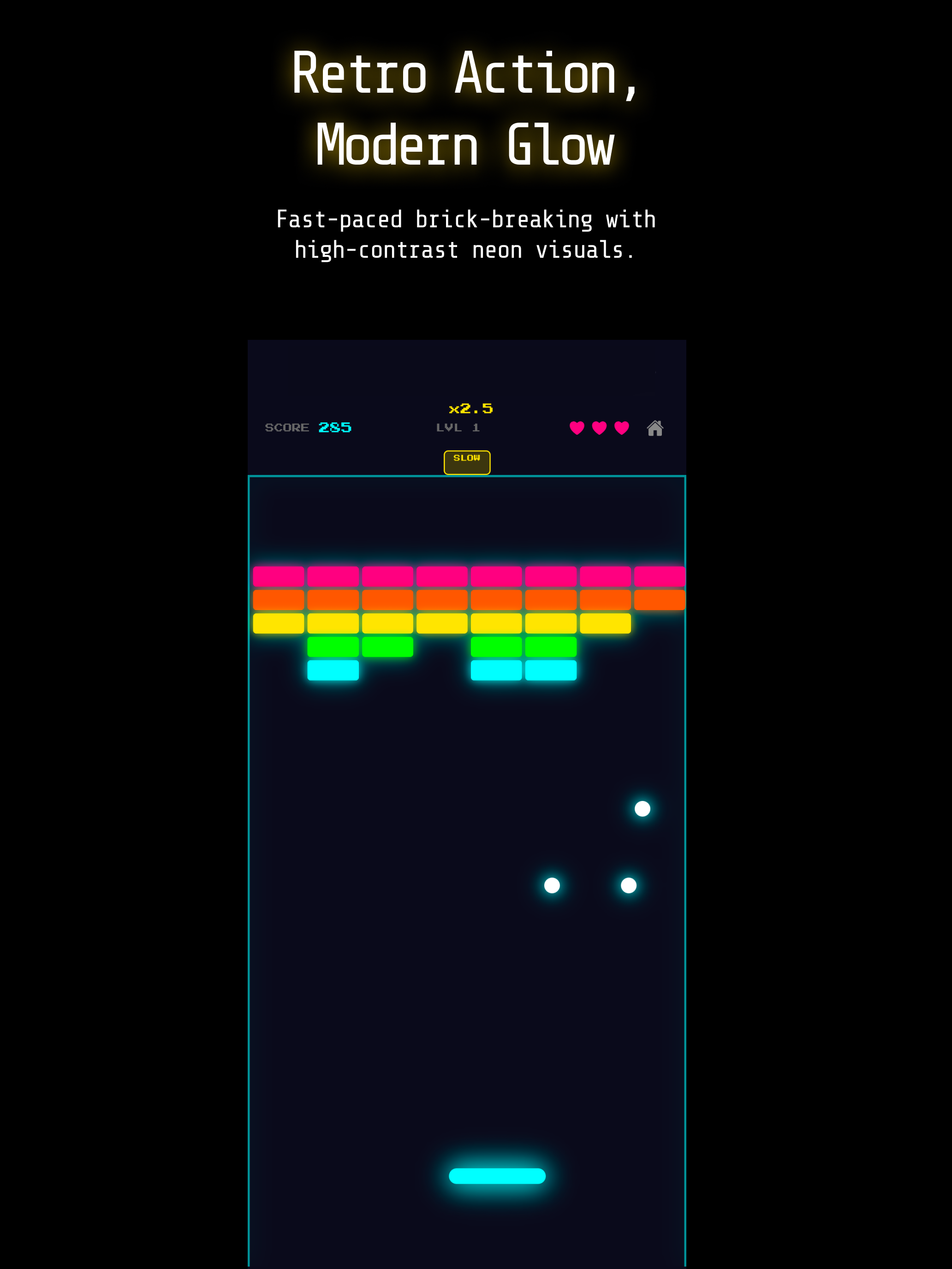 Neon Brick Pong