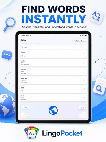 LingoPocket iPad screenshot