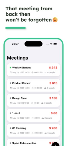 MeetBurn - Meeting Cost Timer screenshot