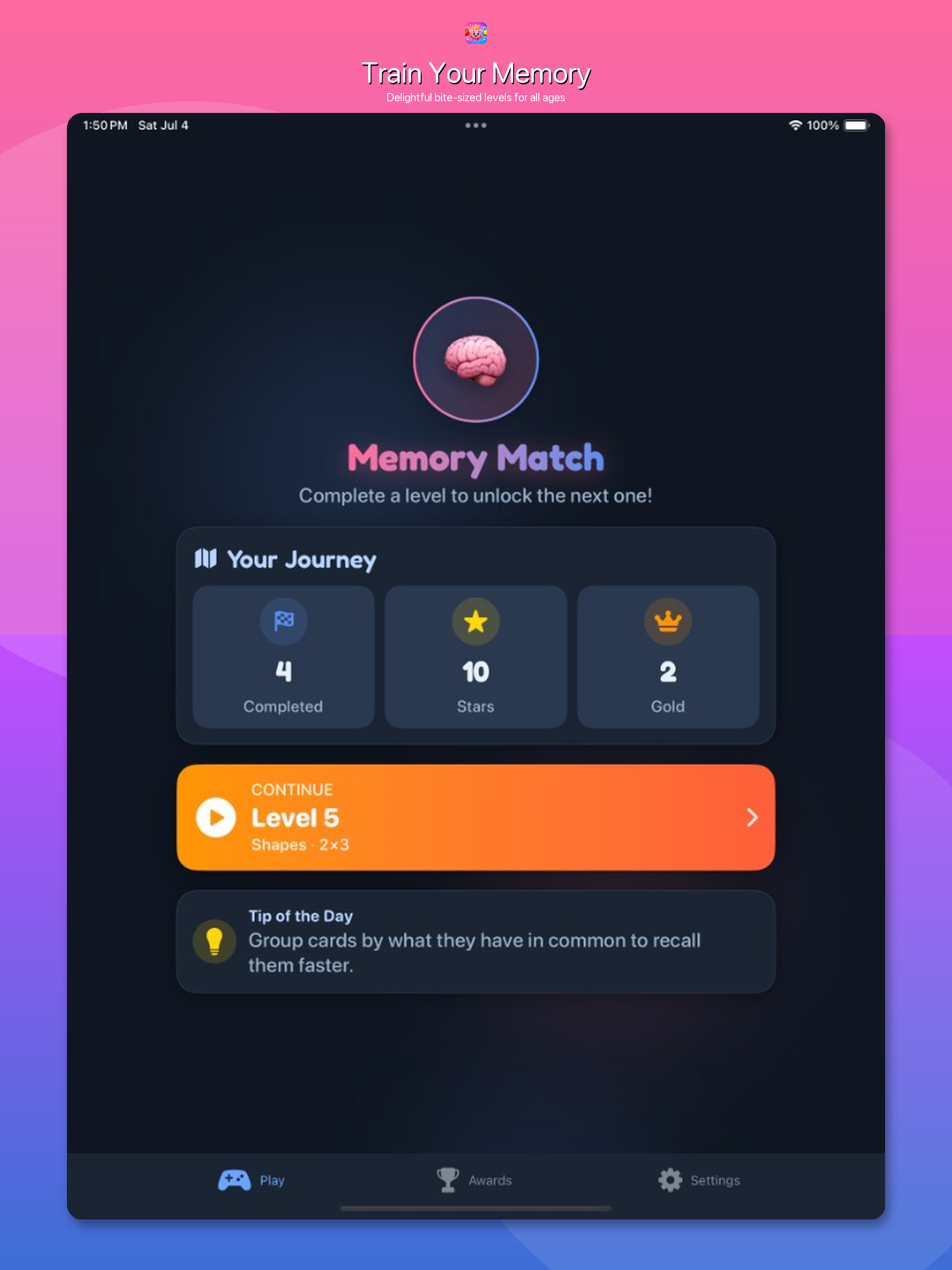 Tiny Genius Hub: Memory Match screenshot 13