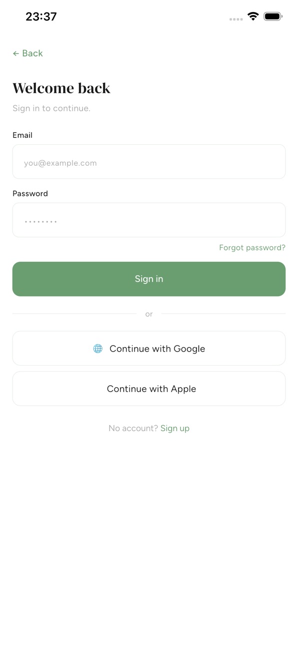 iPhone screenshot