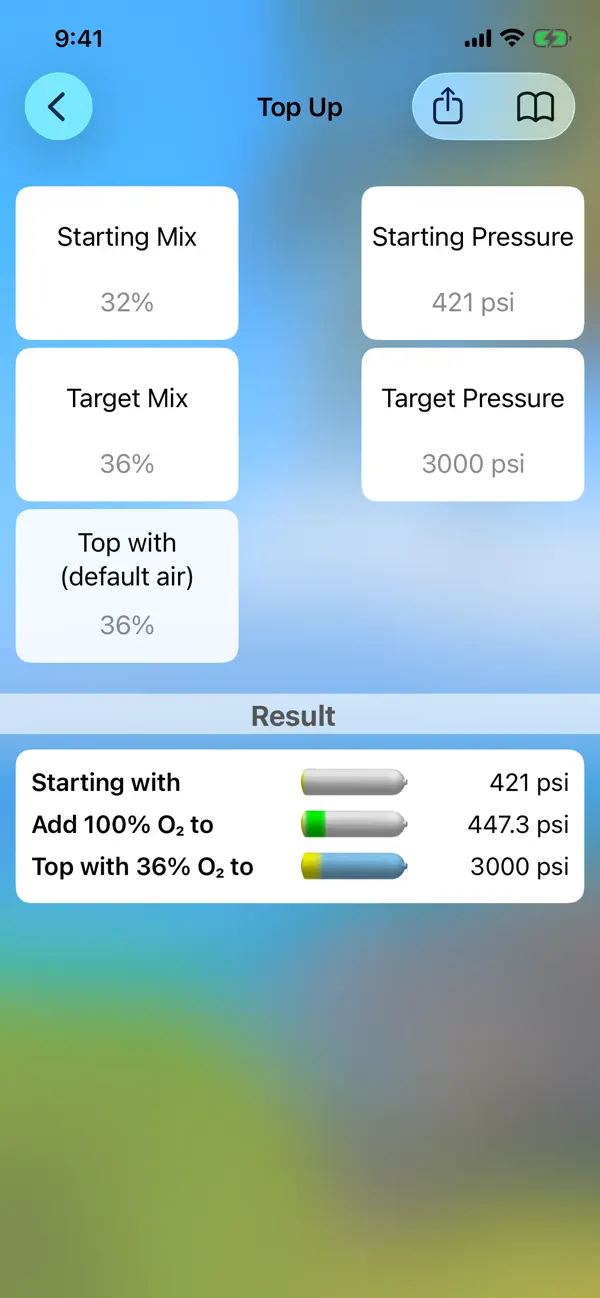 Screenshot #1 pour Nitrox Tools